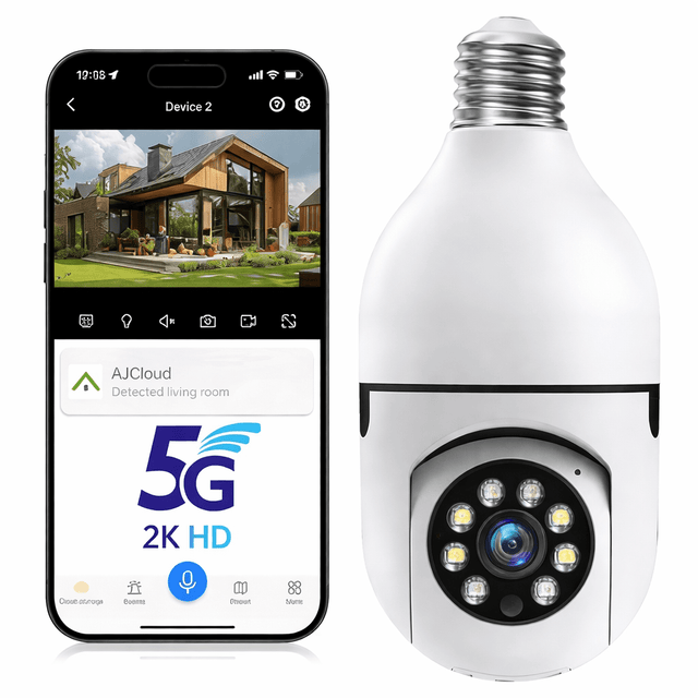 360° WiFi Kamera Sijalica 2K + 64GB