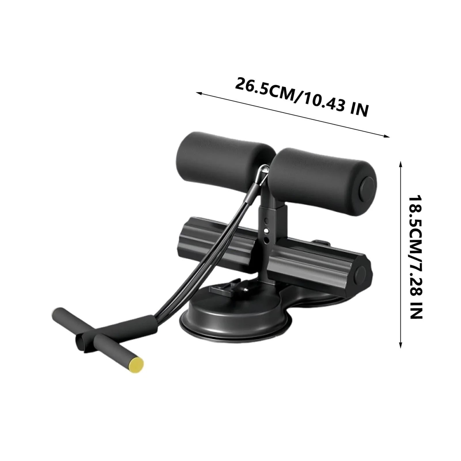 Prenosivi držač za noge za trbušnjake sa vakuumom i elastičnom trakom – podesiva sprava za kućni trening (3 nivoa)