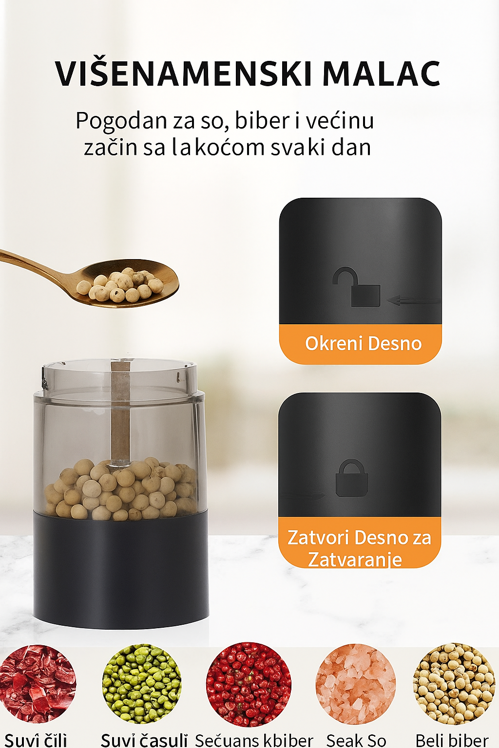 Veluto Električni Mlin