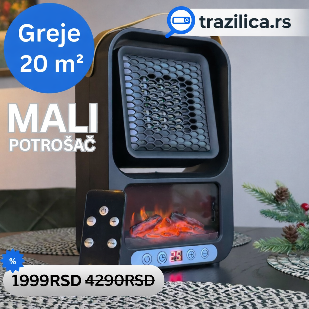 BlackFlame Mini LED grejalica 800W