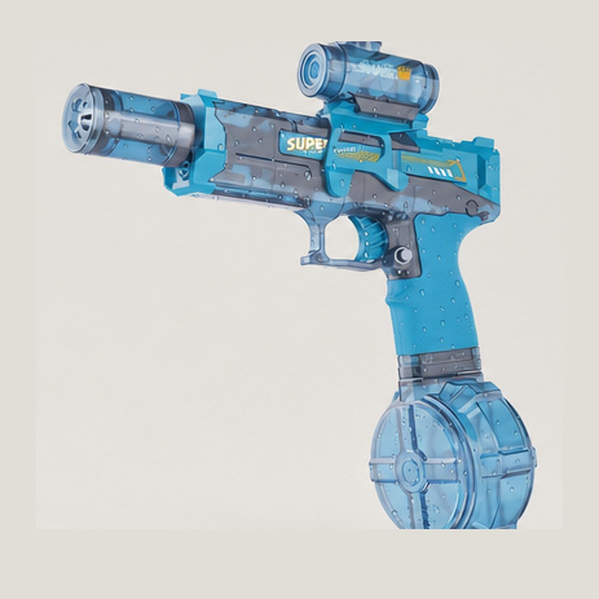AquaStrike plavi elektricni vodeni pistolj, prikaz iz ugla