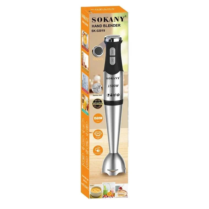 Sokany SK-02019 Štapni Mikser 1500W – 20 Brzina, Bakarni Motor, Inox Sečiva za Led