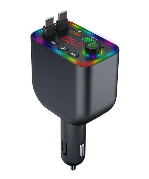 🚗 FM transmiter za auto sa brzim punjačem 100W – Bluetooth 5.3, Hands-Free, 4u1