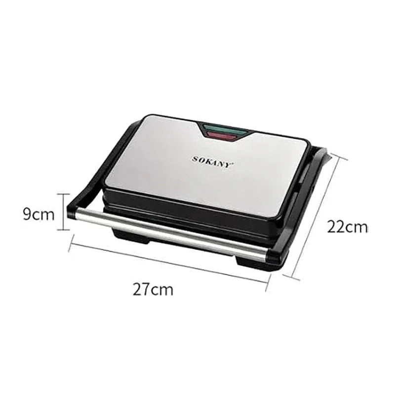 SOKANY SK-223 Električni Toster i Grill 850W – Multifunkcionalni Aparat za Sendviče, Meso i Povrće