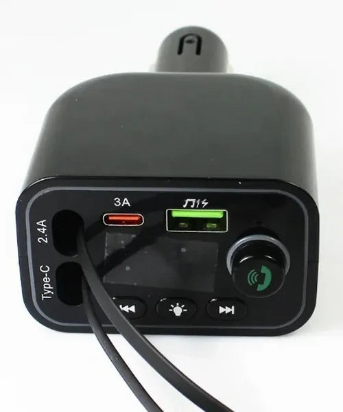 🚗 FM transmiter za auto sa brzim punjačem 100W – Bluetooth 5.3, Hands-Free, 4u1