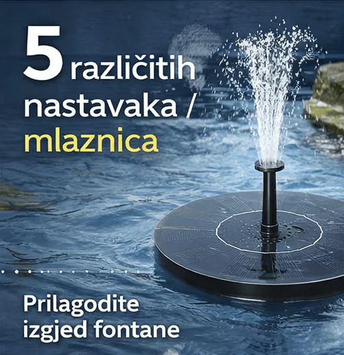 Solarna fontana za dvorište | Radi na sunce, bez struje i kablova