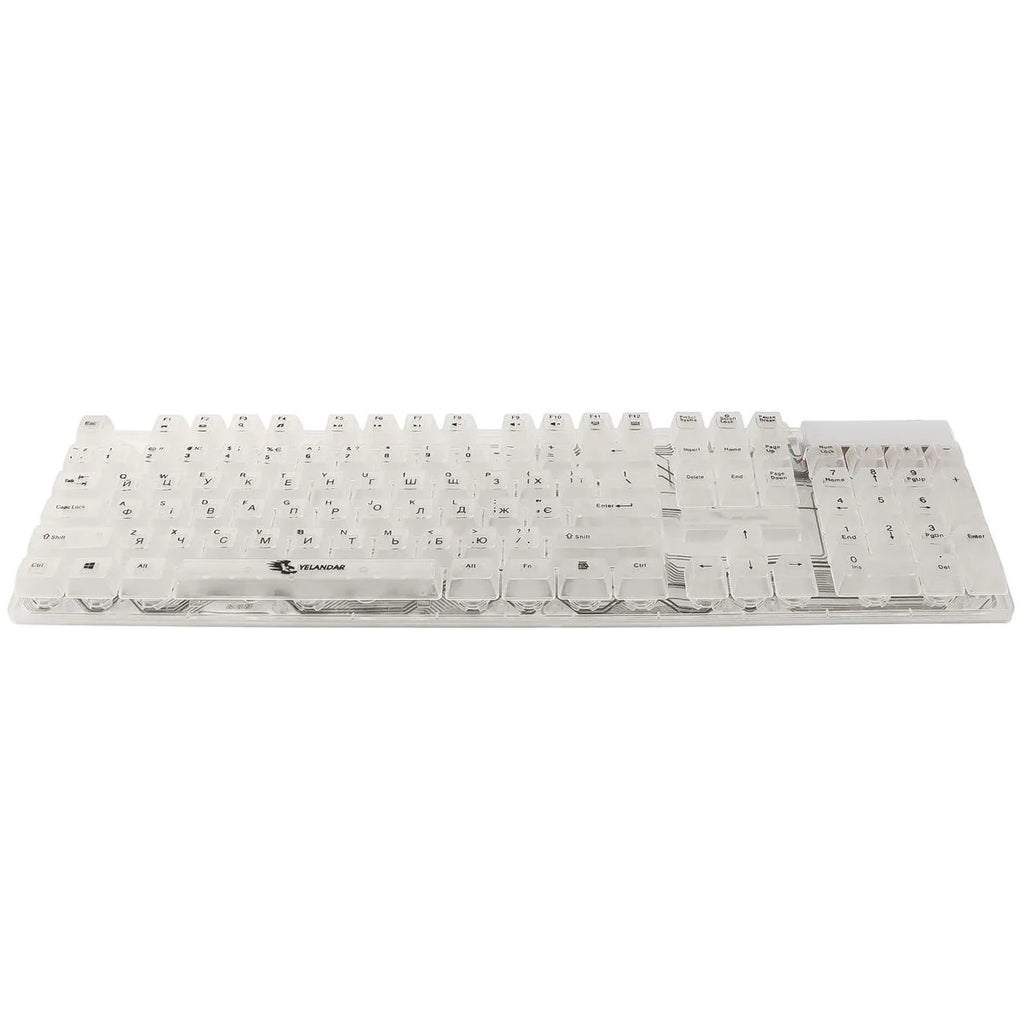 Yelandar AN-T10 RGB Transparent Gaming Tastatura – Mehanički Osećaj, Rainbow LED Osvetljenje, USB Žična