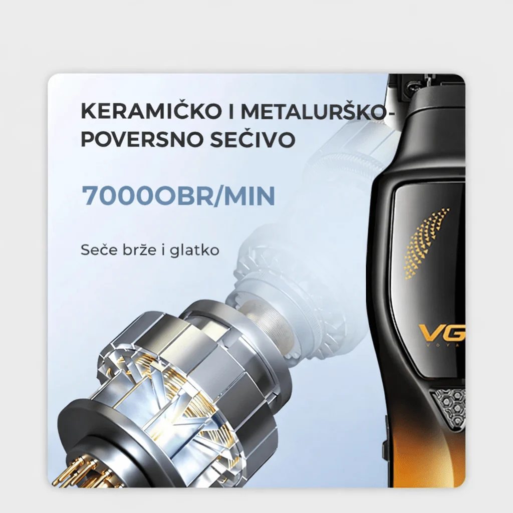 VGR V-187 – Profesionalna mašinica za šišanje (Metalno kućište)