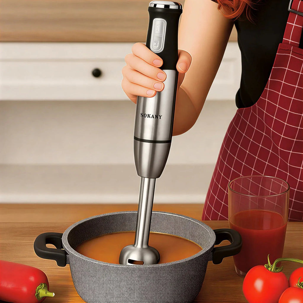 Sokany SK-02019 Štapni Mikser 1500W – 20 Brzina, Bakarni Motor, Inox Sečiva za Led