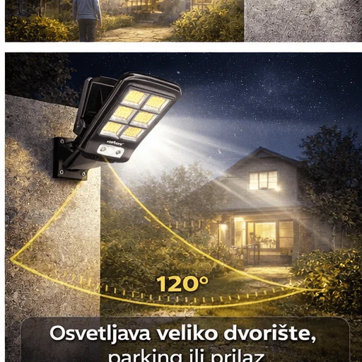 💡 Solarno LED svetlo sa senzorom pokreta – snažno spoljašnje osvetljenje