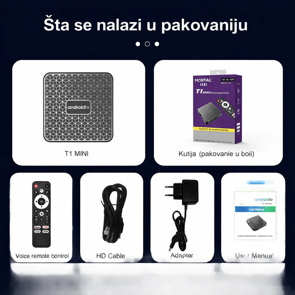 T1 Mini Smart Android 14 TV Box RK3518 – 4K Quad Core Smart Box