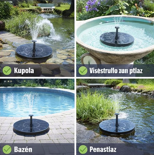 Solarna fontana za dvorište | Radi na sunce, bez struje i kablova